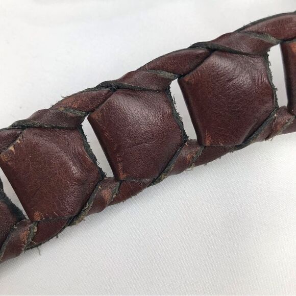 Argentinian Full Grain Cowhide Leather Loop Chain Belt - Picture 10 of 13